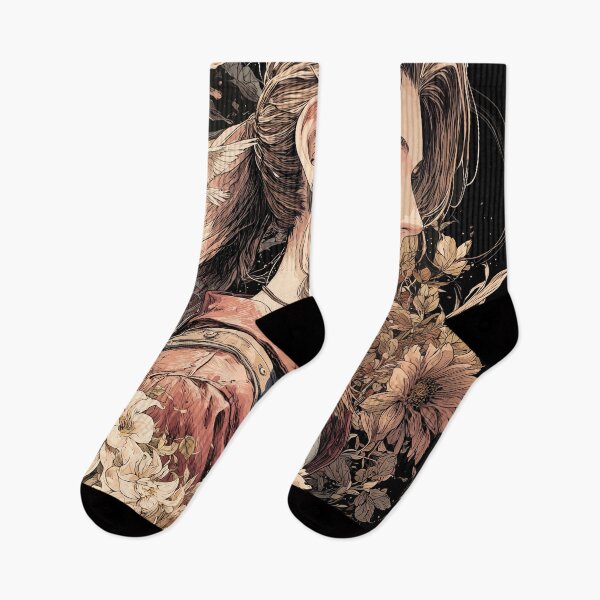 Item preview, Flower Maiden Fan Art - Mystical Healer Fantasy Heroine Graphic Tee Design designed and sold by Senpaiwaves.