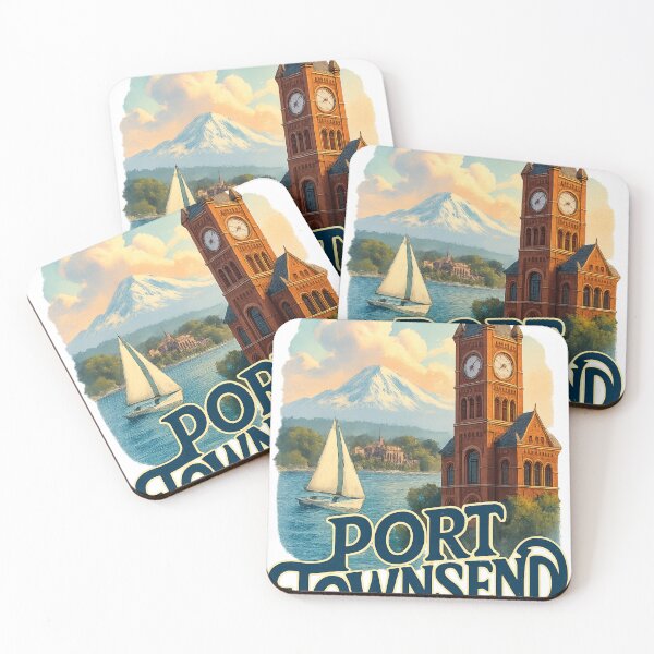 Item preview, Port Townsend Clock Tower and Mount Rainier View, Washington USA designed and sold by Aryabek.