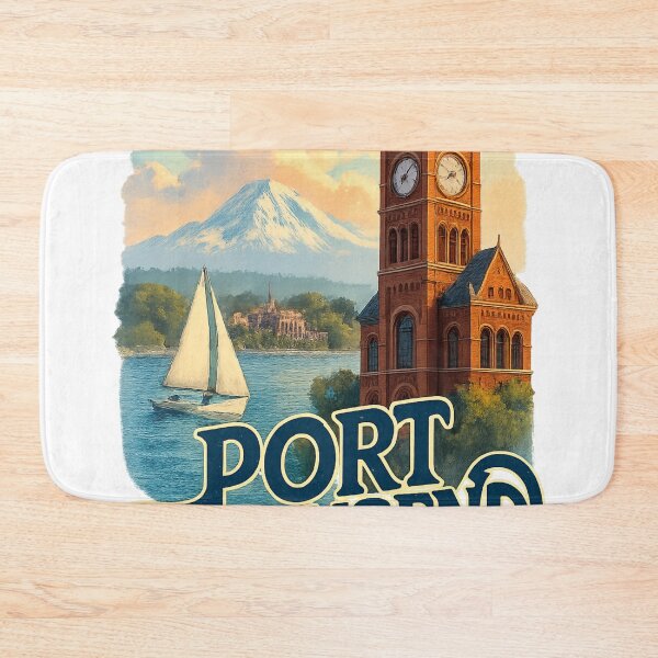 Item preview, Port Townsend Clock Tower and Mount Rainier View, Washington USA designed and sold by Aryabek.