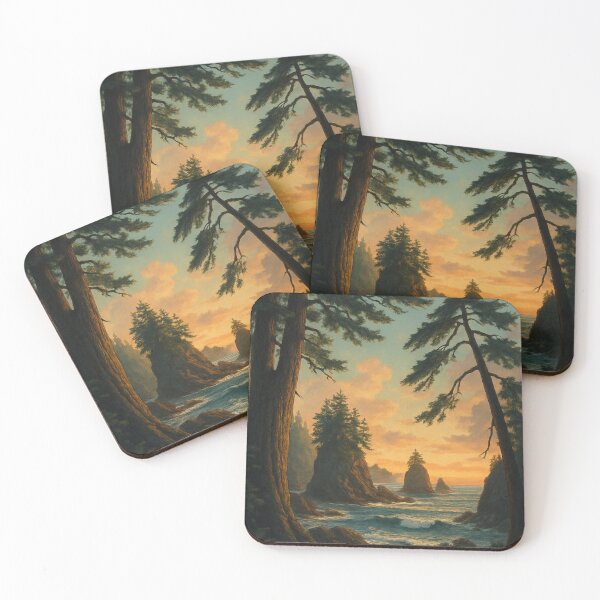 Item preview, Sea Stacks and Sunset, Port Renfrew British Columbia designed and sold by Aryabek.