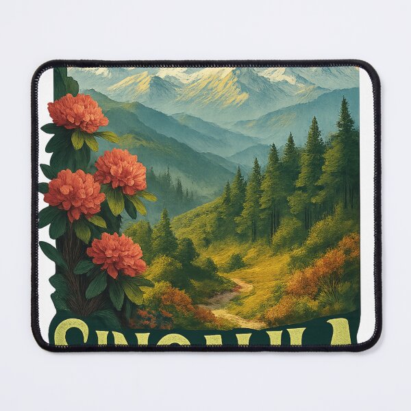 Item preview, Singalila National Park Mountains and Rhododendrons, Darjeeling India designed and sold by Aryabek.