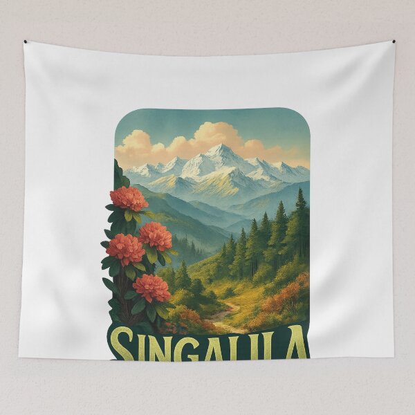 Item preview, Singalila National Park Mountains and Rhododendrons, Darjeeling India designed and sold by Aryabek.