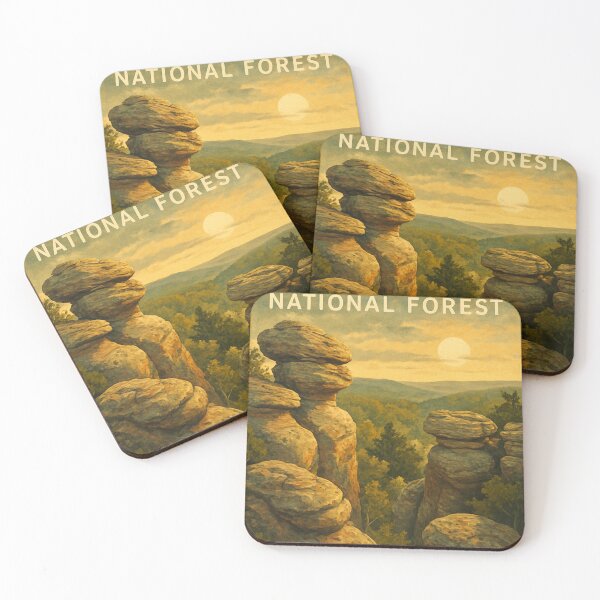 Item preview, Shawnee National Forest Sunrise Rocks, Illinois USA designed and sold by Aryabek.