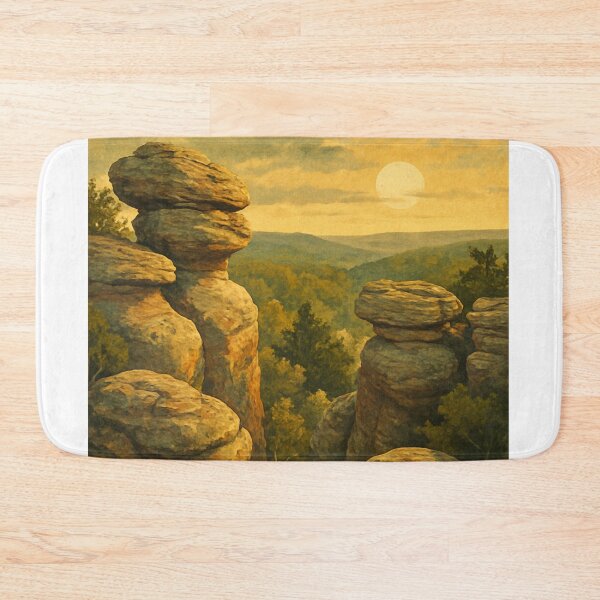 Item preview, Shawnee National Forest Sunrise Rocks, Illinois USA designed and sold by Aryabek.