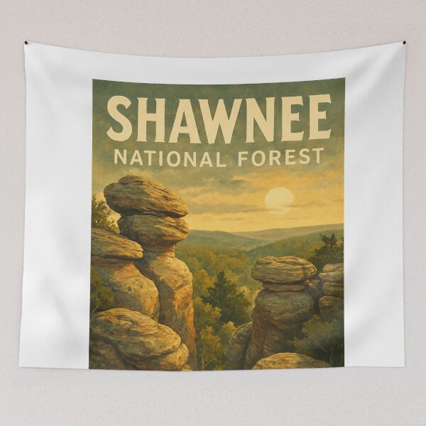 Item preview, Shawnee National Forest Sunrise Rocks, Illinois USA designed and sold by Aryabek.