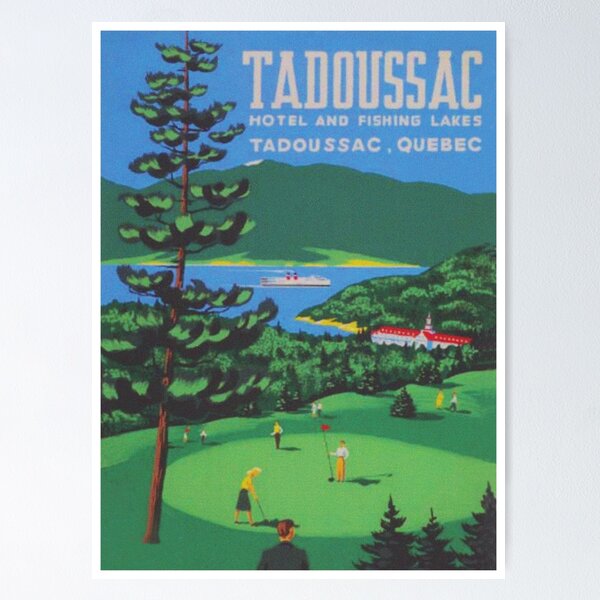 Item preview, Tadoussac, Quebec; Canada, Golf; Vintage Travel Poster designed and sold by vintagevivian.