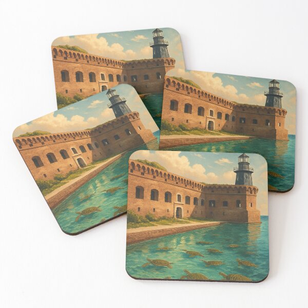 Item preview, Dry Tortugas National Park Fort and Sea Turtles, Florida USA designed and sold by Aryabek.