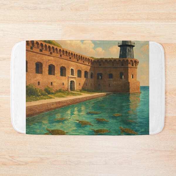 Item preview, Dry Tortugas National Park Fort and Sea Turtles, Florida USA designed and sold by Aryabek.