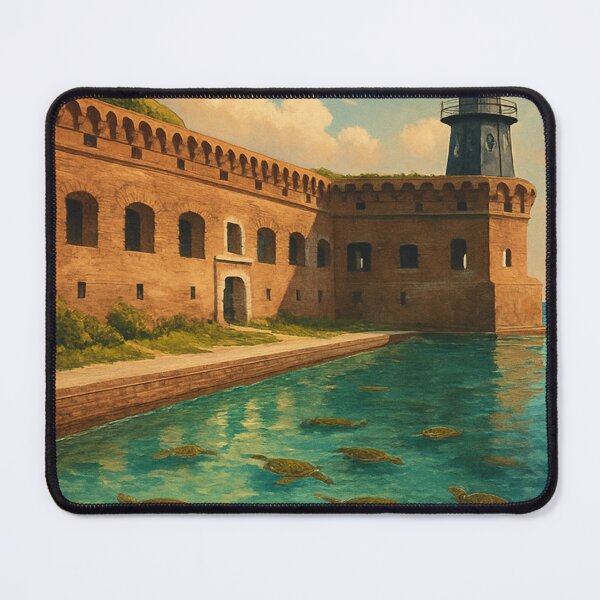 Item preview, Dry Tortugas National Park Fort and Sea Turtles, Florida USA designed and sold by Aryabek.