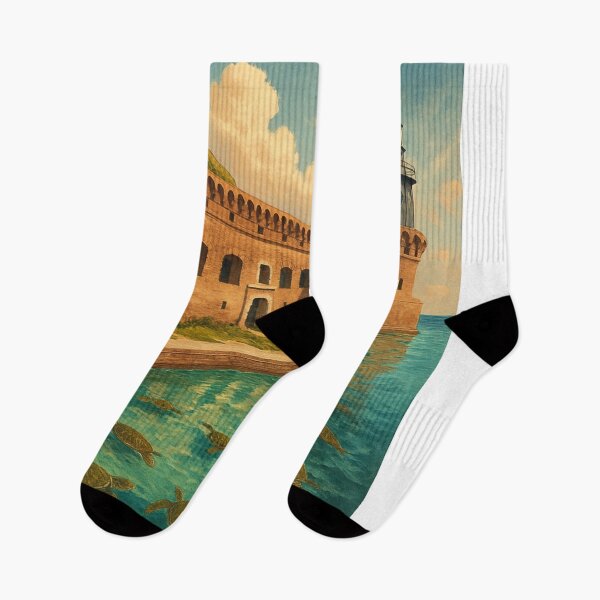 Item preview, Dry Tortugas National Park Fort and Sea Turtles, Florida USA designed and sold by Aryabek.