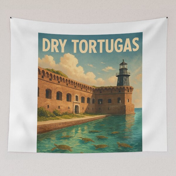 Item preview, Dry Tortugas National Park Fort and Sea Turtles, Florida USA designed and sold by Aryabek.