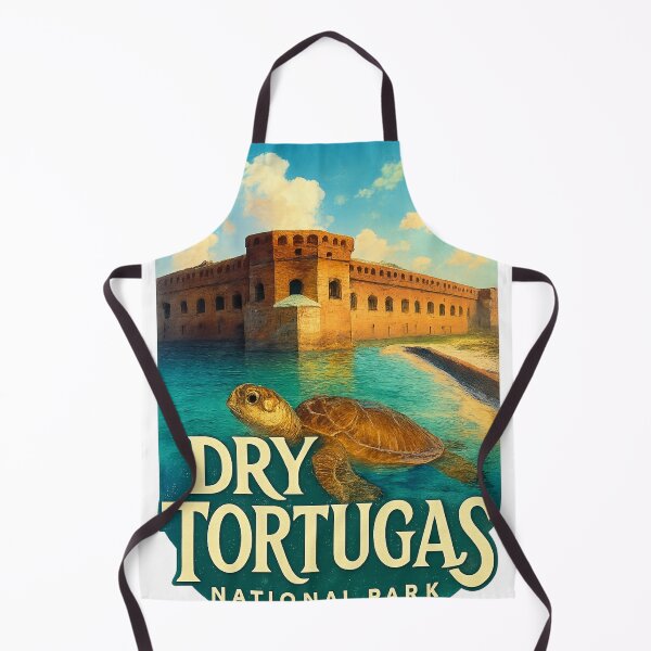 Item preview, Dry Tortugas National Park Fort and Sea Turtle Close-Up, Florida USA designed and sold by Aryabek.