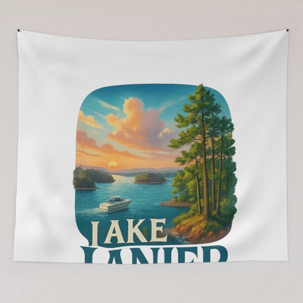 Item preview, Lake Lanier Boat at Sunset, Georgia USA designed and sold by Aryabek.
