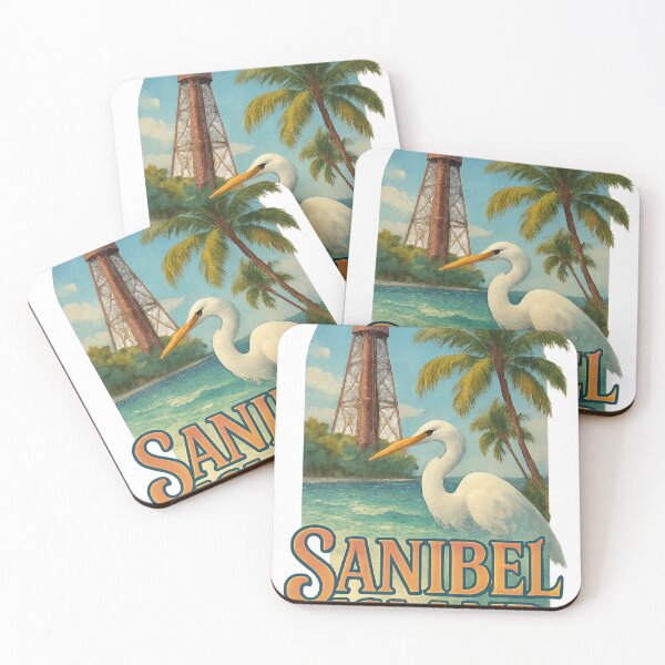 Item preview, Sanibel Island Lighthouse and Egret, Florida USA designed and sold by Aryabek.