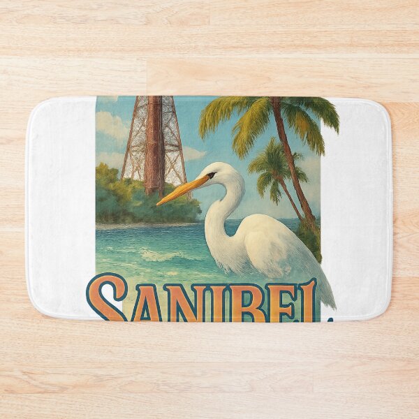 Item preview, Sanibel Island Lighthouse and Egret, Florida USA designed and sold by Aryabek.