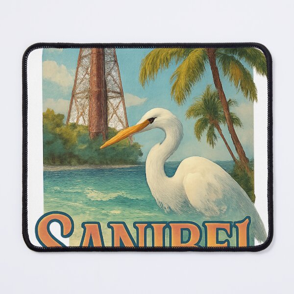 Item preview, Sanibel Island Lighthouse and Egret, Florida USA designed and sold by Aryabek.