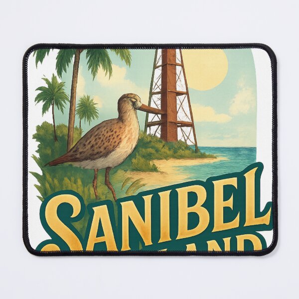 Item preview, Sanibel Island Lighthouse and Shorebird, Florida USA designed and sold by Aryabek.