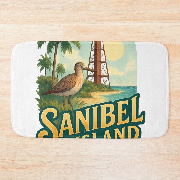 Item preview, Sanibel Island Lighthouse and Shorebird, Florida USA designed and sold by Aryabek.
