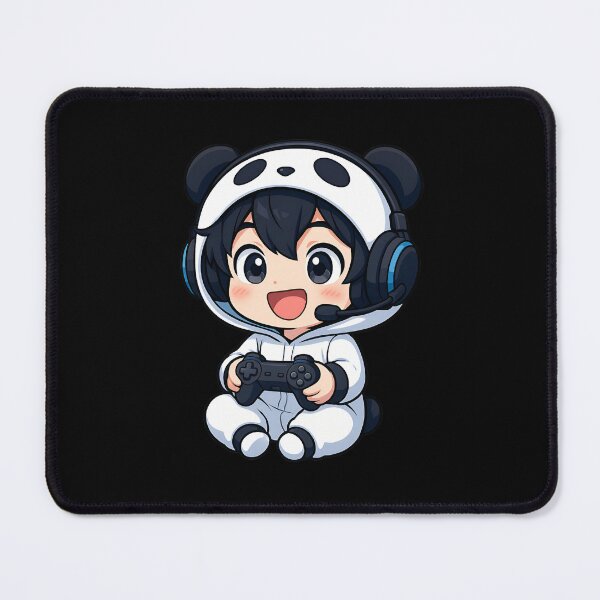 Item preview, Chibi Panda Boy Gamer – Cute Kawaii Gaming Character with Headset and Controller designed and sold by ColorSplash123.