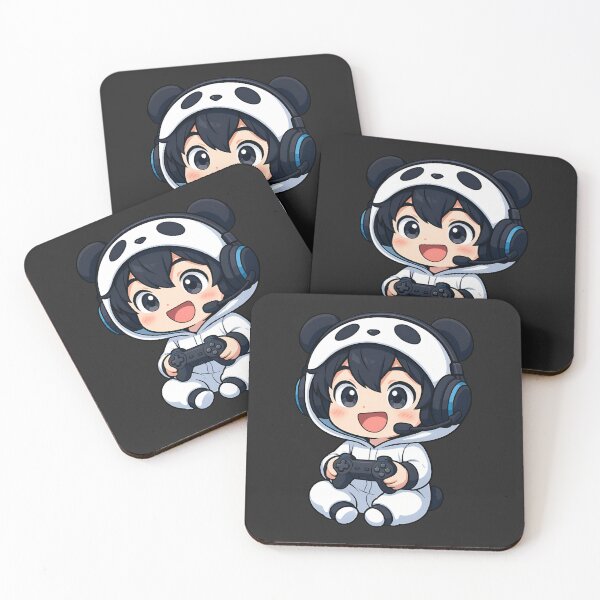 Item preview, Chibi Panda Boy Gamer – Cute Kawaii Gaming Character with Headset and Controller designed and sold by ColorSplash123.