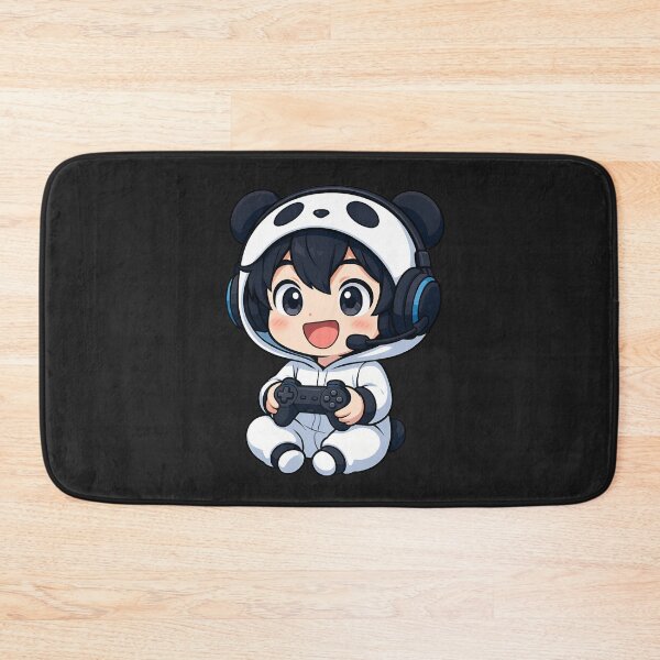 Item preview, Chibi Panda Boy Gamer – Cute Kawaii Gaming Character with Headset and Controller designed and sold by ColorSplash123.