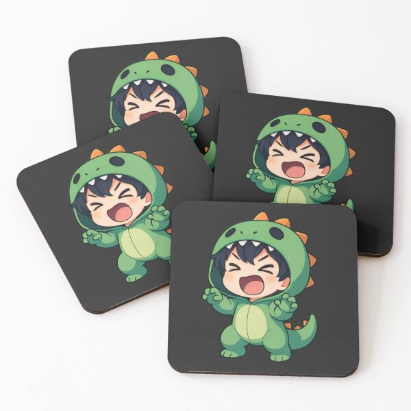 Item preview, Chibi Panda Boy Dinosaur – Cute Kawaii Dino Onesie Roaring Playfully designed and sold by ColorSplash123.