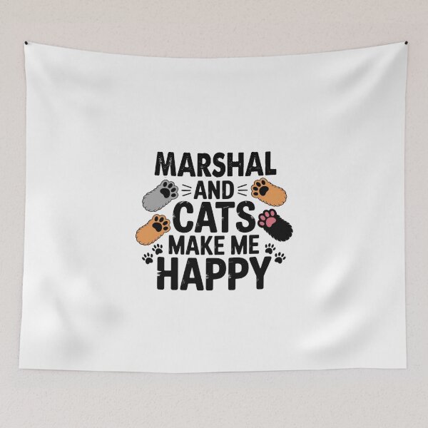 Item preview, Marshal And Cats Make Me Happy - Funny Marshal Cats Lover designed and sold by Oussinc.