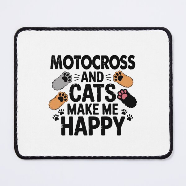 Item preview, Motocross And Cats Make Me Happy - Funny Motocross Cats Lover designed and sold by Oussinc.