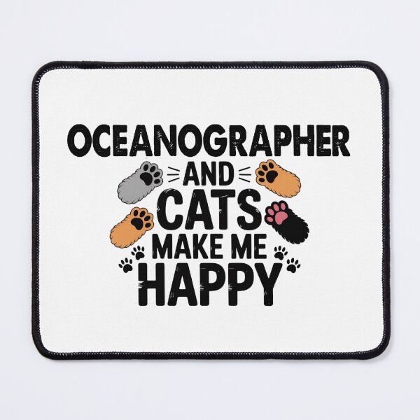 Item preview, Oceanographer And Cats Make Me Happy - Funny Oceanographer Cats Lover designed and sold by Oussinc.