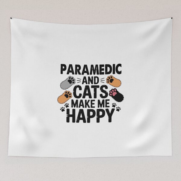 Item preview, Paramedic And Cats Make Me Happy - Funny Paramedic Cats Lover designed and sold by Oussinc.