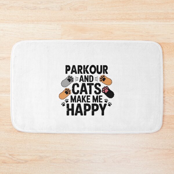 Item preview, Parkour And Cats Make Me Happy - Funny Parkour Cats Lover designed and sold by Oussinc.
