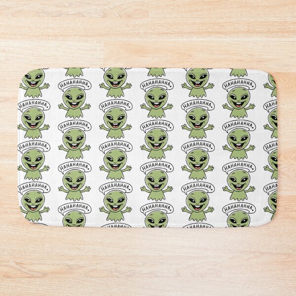 Item preview, Funny Alien Laughing Sticker. Cute UFO Cartoon Meme for Laptop, Water Bottle & T-Shirt designed and sold by Aknarin Thika.