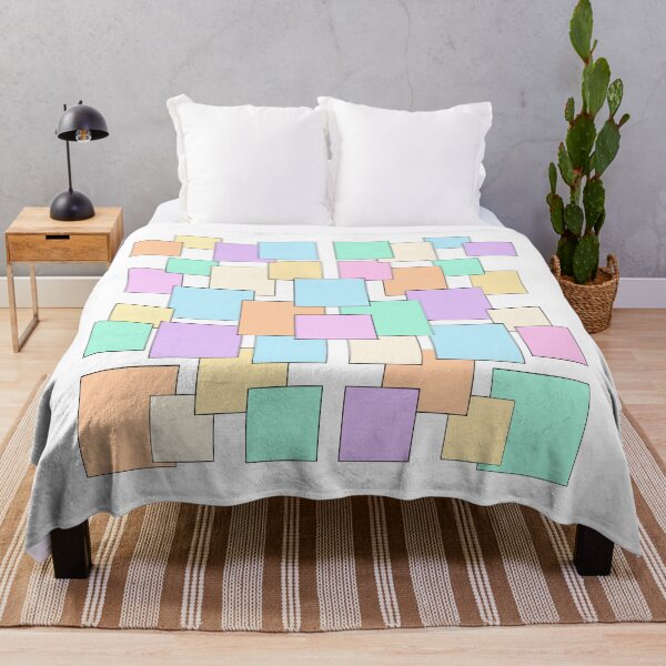 Item preview, Pastel abstract geometric squares modern minimalist art designed and sold by Jjc59.