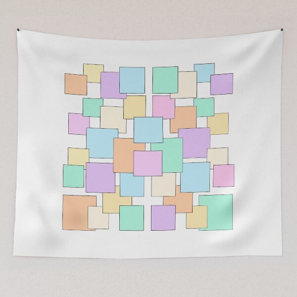 Item preview, Pastel abstract geometric squares modern minimalist art designed and sold by Jjc59.