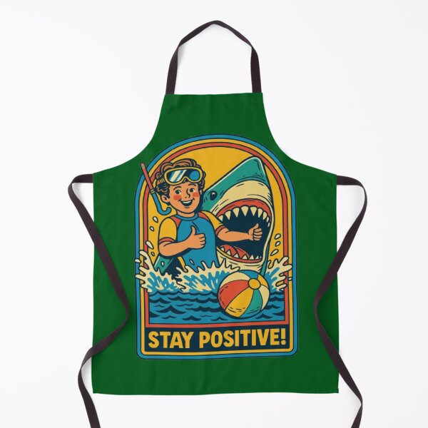 Item preview, Retro Stay Positive Shark Adventure Art designed and sold by My-Hoodies.