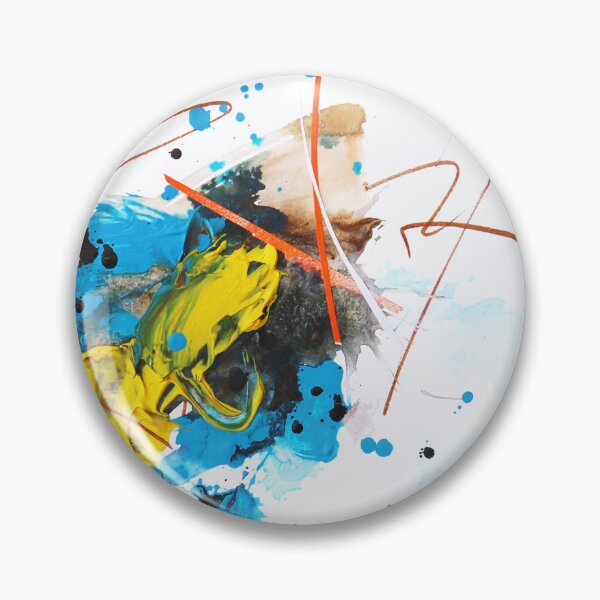 Item preview, Vibrant blue and yellow mixed media abstract. designed and sold by ZebEddy.