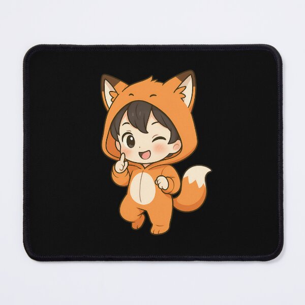 Item preview, Playful Chibi Fox Onesie – Cute Orange Hoodie with Fluffy Tail – Kawaii Anime Art designed and sold by ColorSplash123.