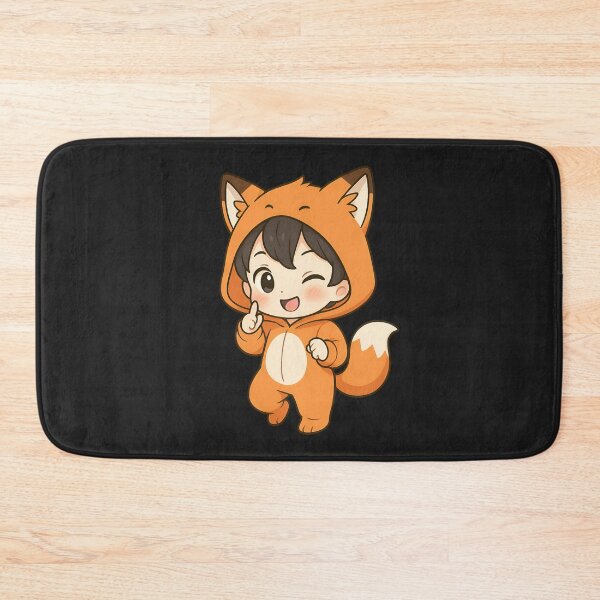 Item preview, Playful Chibi Fox Onesie – Cute Orange Hoodie with Fluffy Tail – Kawaii Anime Art designed and sold by ColorSplash123.