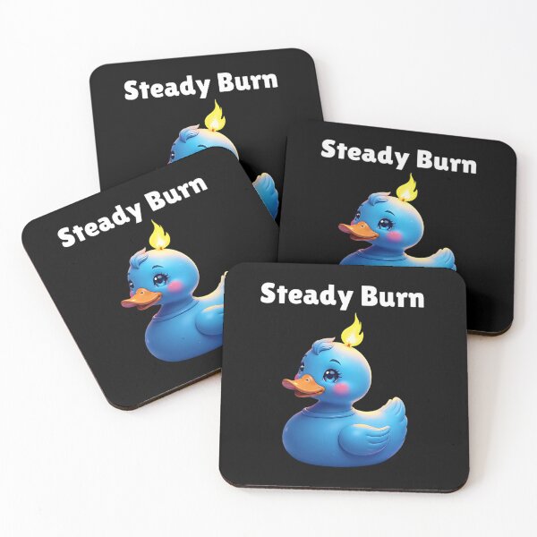 Item preview, Steady Burn - Adorable Blue Duck Floating Candle Art - Stoicism Quote designed and sold by LexaArtworks.
