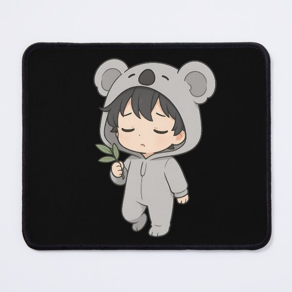 Item preview, Sleepy Chibi Koala Pajamas – Cute Grey Hoodie with Eucalyptus – Kawaii Anime Art designed and sold by ColorSplash123.