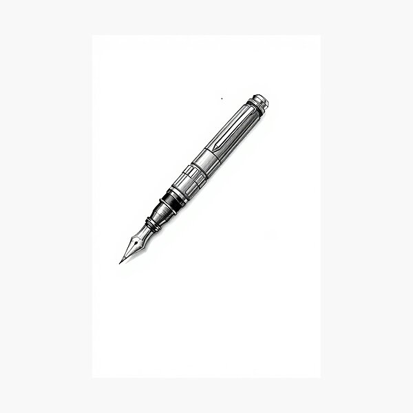 Item preview, Vintage Fountain Pen Sketch designed and sold by optimusprime39.