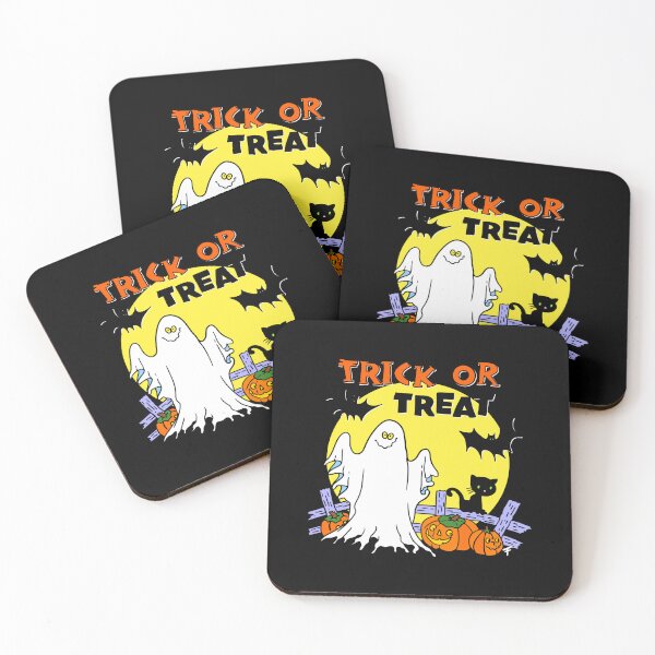 Item preview, Retro Trick or Treat - Black Background  designed and sold by The Abysmall.