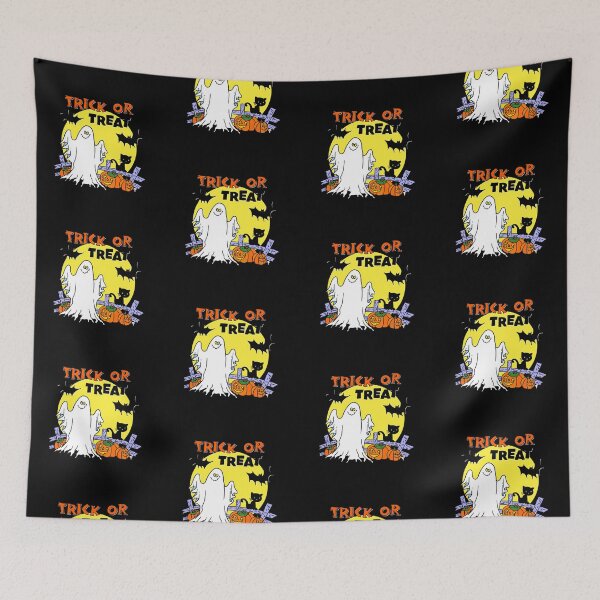Item preview, Retro Trick or Treat - Black Background  designed and sold by The Abysmall.