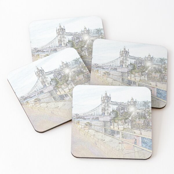 Item preview, Pastel Tower Bridge - London in Dreamy Sketch designed and sold by Lens Atlas .