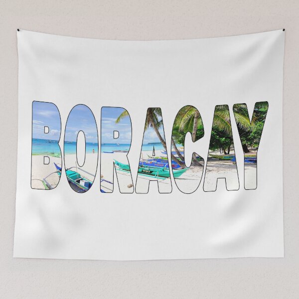 Item preview, BORACAY - Philippines White Beach Paradise Boats Palms designed and sold by Adam Gormley.