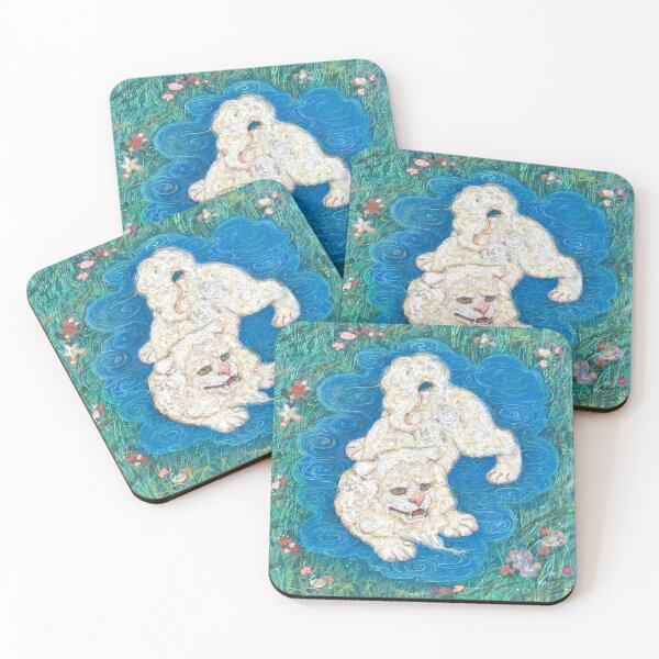 Item preview, The Playful Shishi: A Whimsical Puddle Guardian designed and sold by nakaitomoko.
