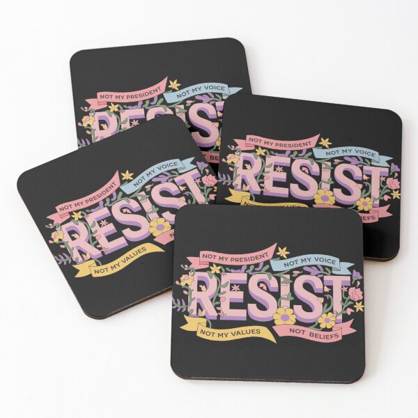 Item preview, Anti Trump Floral Resist Not My President America US designed and sold by ConceptualVibes.