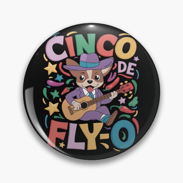 Item preview, Cinco de Fly-O Funny Chihuahua Zipline Guitar Mexican Fiesta designed and sold by ConceptualVibes.