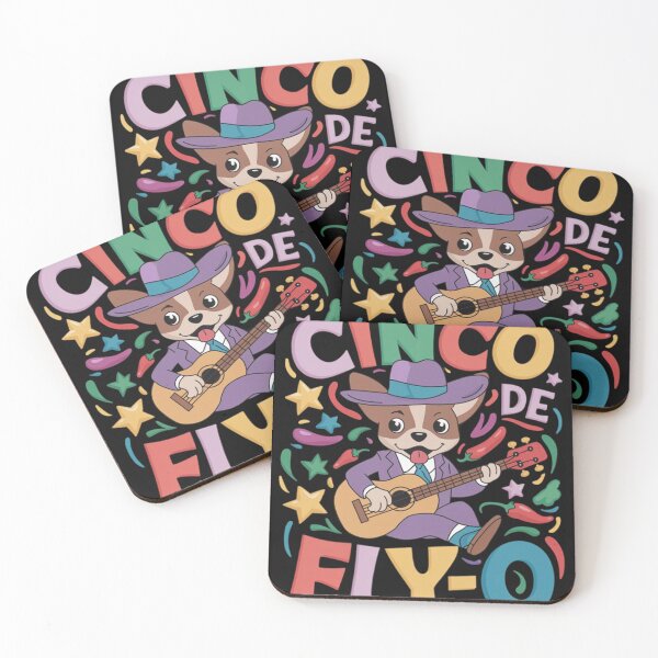 Item preview, Cinco de Fly-O Funny Chihuahua Zipline Guitar Mexican Fiesta designed and sold by ConceptualVibes.