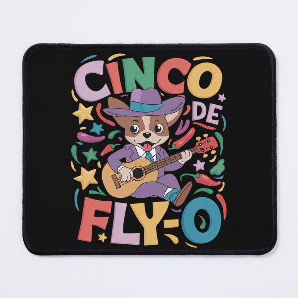 Item preview, Cinco de Fly-O Funny Chihuahua Zipline Guitar Mexican Fiesta designed and sold by ConceptualVibes.